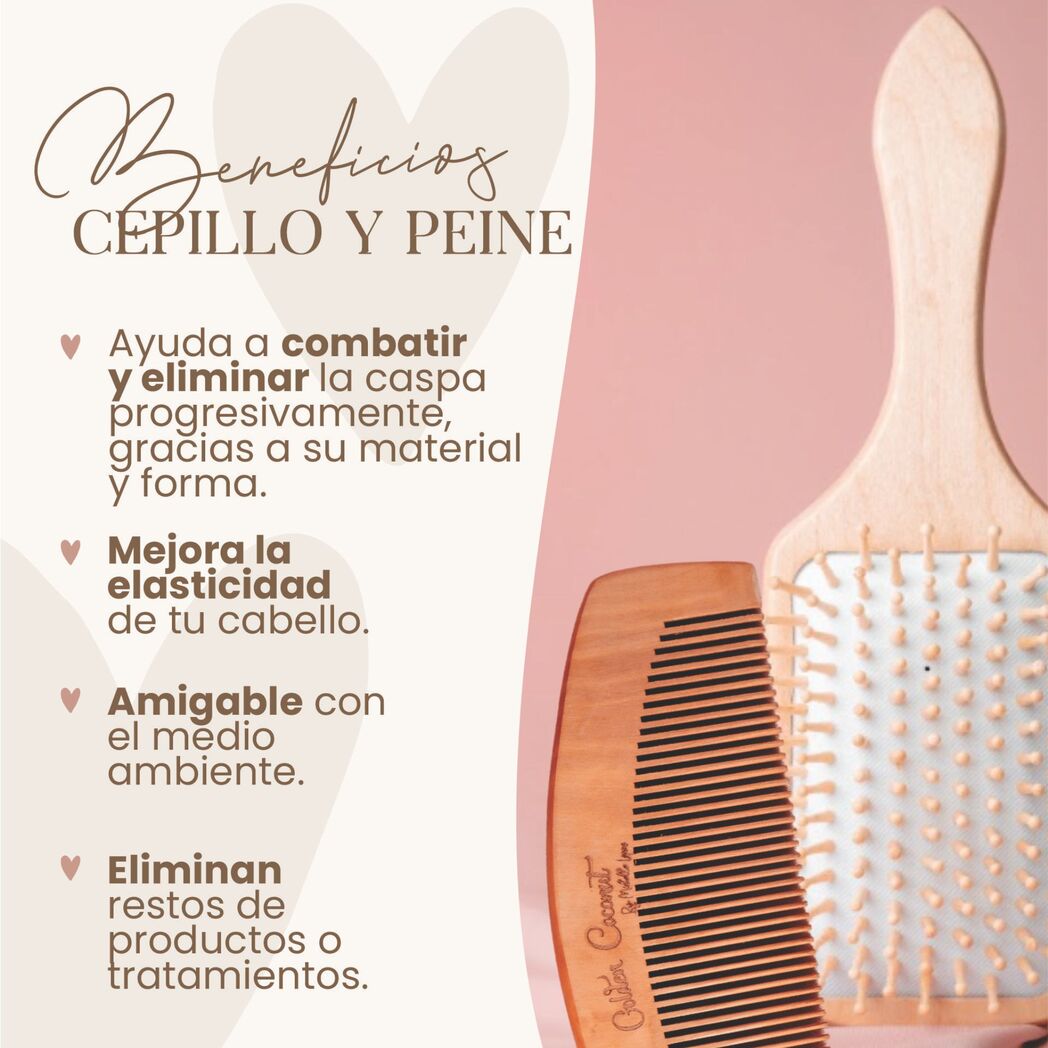 Kit Cepillo + peine Magic Brush - Golden Coconut